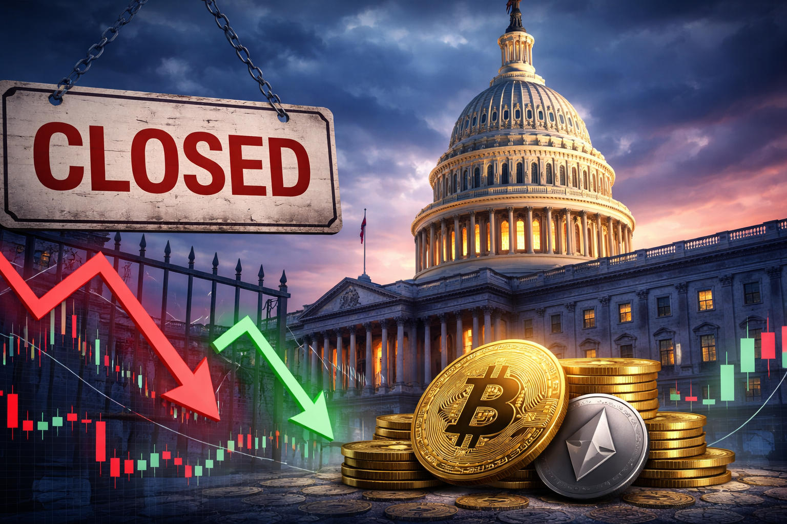 Shutdown рискът се връща: какво означава това за крипто пазарите?