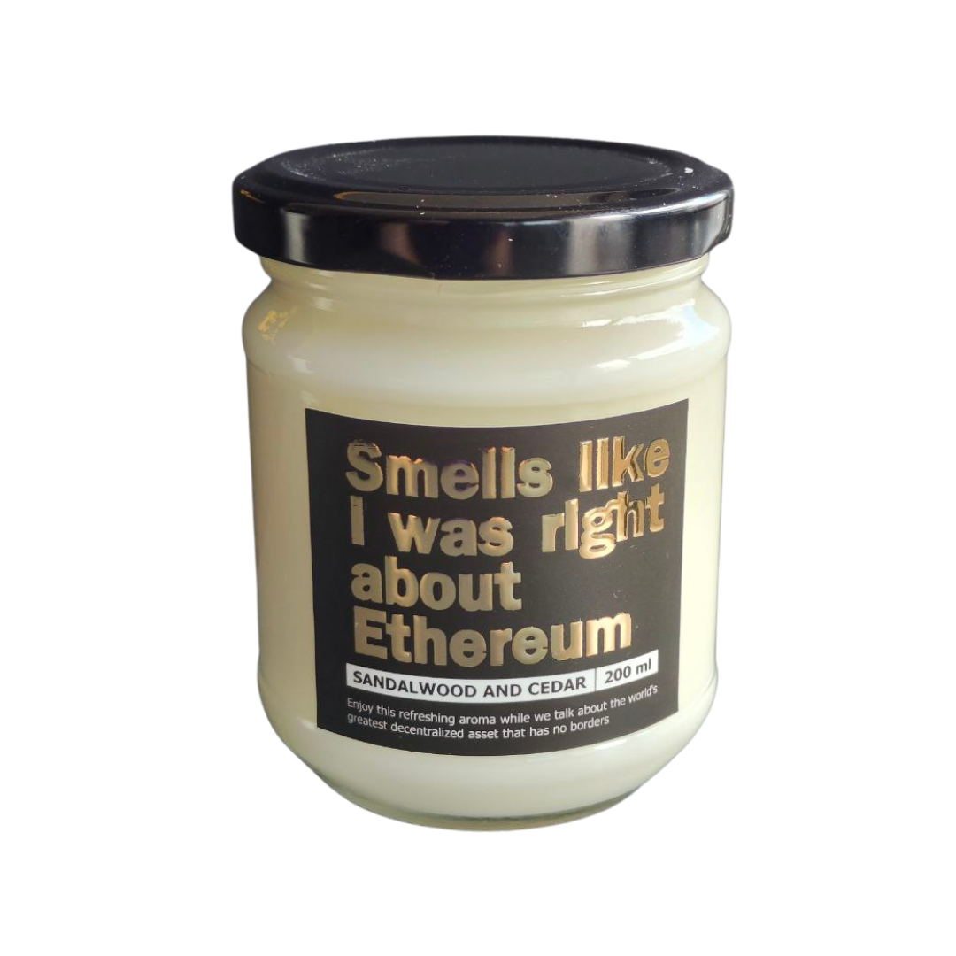 Ароматна свещ „Smells like…“ (7 различни надписа)